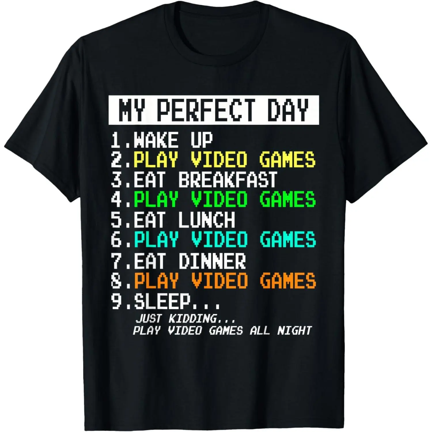 Men's Funny Gamer Graphic T-Shirt, Soft Breathable Cotton Shortsleeve Top - Regular Fit, Round Neck, Moisture-Absorbent, Lightweight Clothes for Casual Gifting, Machine Washable Menswear