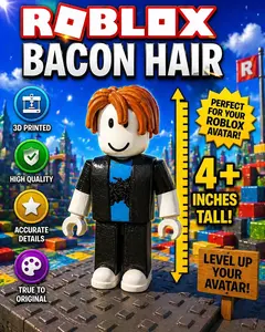 Custom 3D Printed Roblox Bacon Figure – Gamer Collectible