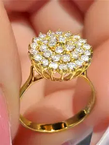 1 PC Gorgeous Cubic Zirconia Elegant Ring For Women For Wedding Engagement Anniversary Party Band Jewelry Valentine's Day Gift