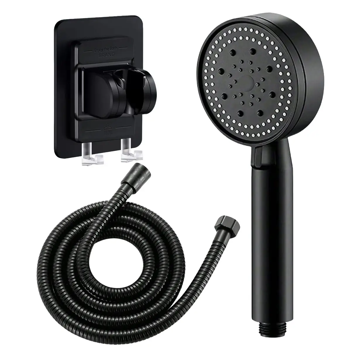 5 Modes Abs Shower Head Set, Massage Water Saving, One-Button Stop, Wall Mounted, Easy Installation, Bathroom Kit with Hose, Wall Mounted Showerhead, Showerhead Combo, Shower Head Combination, Shower Fixtures