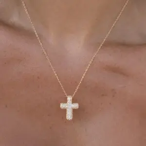 EVRY JEWELS Women's Hypoallergenic Gold or Silver Plated Forever Blessed Cross Necklace, Non Tarnish Jewelry, Mother's Day Gift Ideas for Women, Grandma Gift, Mothers Day Gifts Ideas