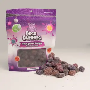 Goso Gummies Sour Grape Viral Gusher Bombs - 6oz Bag - Gushers Candy Fruit Snack