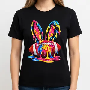 Graphic Easter Drip T-Shirt, Funny Easter Bunny Ice Cream Drip Design, Unisex Comfortable All-Season Wear