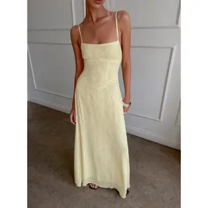 South Of France Maxi Dress Yellow