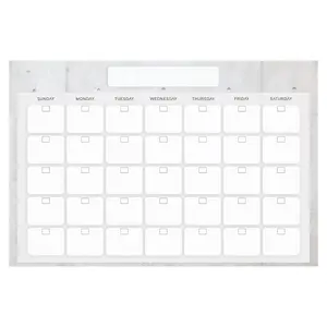 Calendars: Minimal One Month Calendar Dry Erase - Removable Adhesive Decal