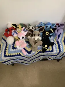 Handmade fantasy fox croche plush anime inspired snugglers