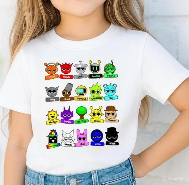 Kids All type of new Sprunki 2025 Kid and Unisex T-Shirt ,Sprunki Game For Kids tee,Gift For  Kid