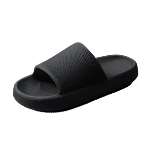 Cloud Slippers for Women and Men, Pillow Slippers Super Soft, Thick Sole Slides for Women with Anti-Skid Sole Black Footwear Flipflop Walking Shoes