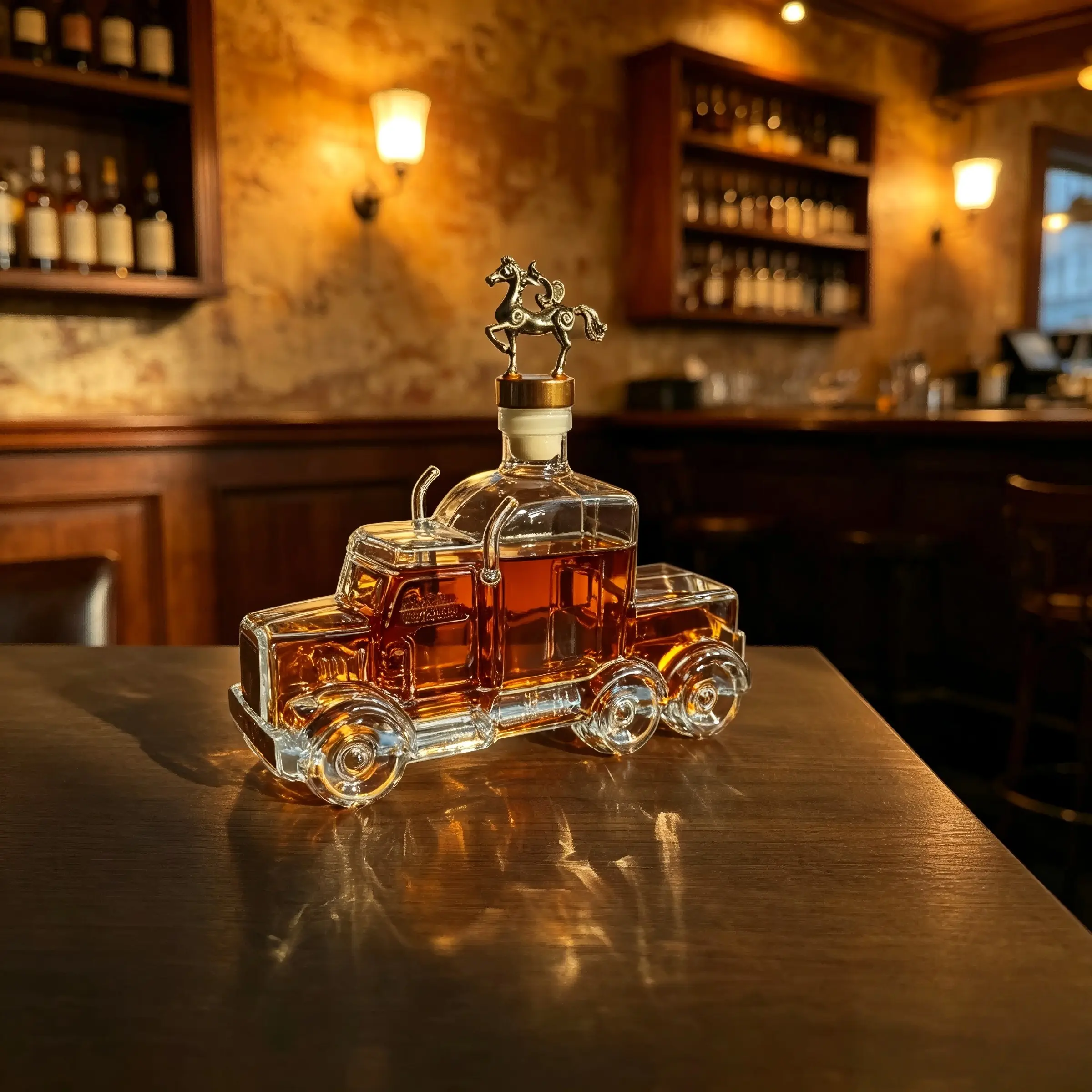 Stunning Semi-Truck Whiskey Decanter, Unique Novelty Barware, Home Bar Accessories, Drink Accessories, Perfect Gift for Truck Fans, Bourbon and Whiskey Lovers