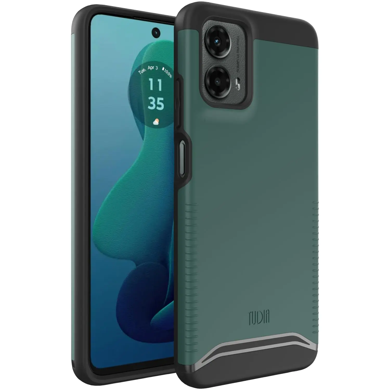 TUDIA DualShield Designed for Moto G 5G 2024 Case, [Merge] Military Grade Dual Layer Shockproof Slim Tough Heavy Duty Protective Phone Case Cover (Hunter Green)