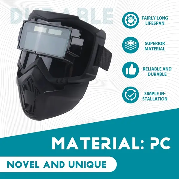 Auto-Darkening Welding Mask Helmet with Adjustable Strap, Removable LCD Screen, Magnetic Guard, Anti-Splash Shield, UV-Blocking - Welding Accessory for MIG, TIG Arc Welders