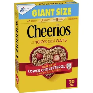 Cheerios, Heart Healthy Gluten Free Breakfast Cereal, Giant Size, 20 oz