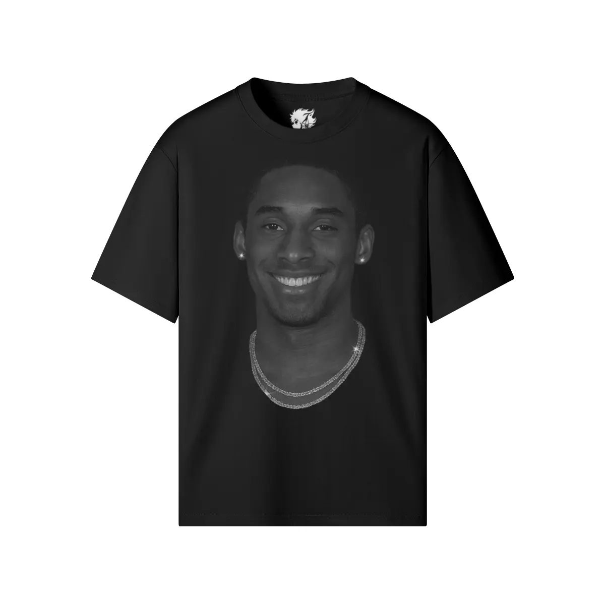 Hood Kobe Iced Out Shirt Streetwear Fashion Y2K Mens Tees Tops Menswear Streetfashion Cotton Crewneck Bryant GOAT Basketball Lakers VVS Shortsleeve Man Top Menswear Tshirt Casual