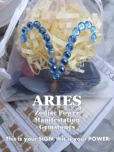 ARIES ZODIAC POWER GEMSTONE CRYSTAL MANIFESTATION SET