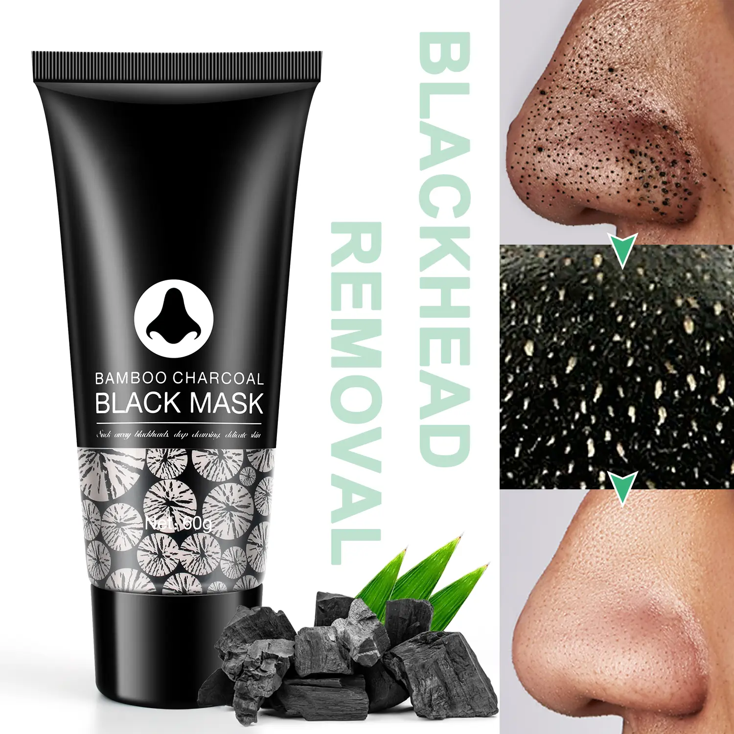 Charcoal Peel-Off Face Mask for Blackhead Removal, Deep Pore Cleansing, and Acne Treatment for All Skin Types - Single Item, Peeling Face Masks, Clogged Pores Solution, Blackhead Extraction, Face Care Products