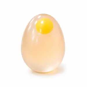 Viral "Transparent Egg Yolk" Squeeze Toy — An ASMR Stress-Relief Decompression Squeeze Ball; an Essential Sensory Toy for Anxiety Relief and Relaxation During Work or Study. An Excellent Gift Choice for Children and Friends. Sensory Squeeze Eggs