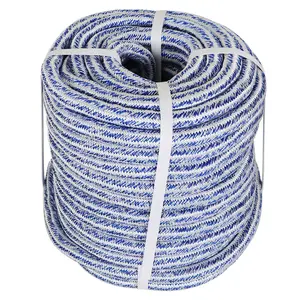TikTokShopBlackFriday findmall Outdoor use 3/4 Inch by 100/150/200 Feet , 24 Strand Polyester Arborist Bull Rope, White/Blue