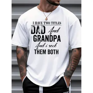 Funny Grandfather TShirt with Dad and Grandpa Titles Perfect for Father's Day Casual Comfort Grandparent Gift Featuring Grandchild Names Ideal for Dads and Grandpas YearRound Versatile Plus Size Clothing
