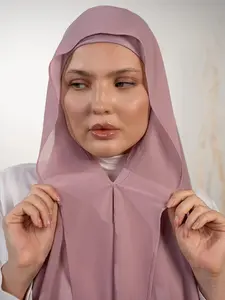 Women's Jersey Hijab Soft Breathable Fabric, Adjustable Elastic Design, Plain Style Headscarf for All Seasons, Modest Fashion Accessory