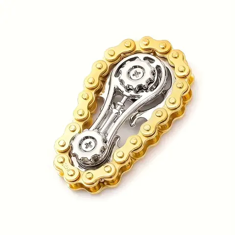 Stainless Steel Finger Gyro Fidget Gadget - Unisex EDC Fidget Slider, Stress Relief Model, Rotating Gears, Smooth Bearings, Durable, Wear-Resistant, BPA-Free, Phthalate-Free, Sensory Support Back-to-School Relieve Stress Toy