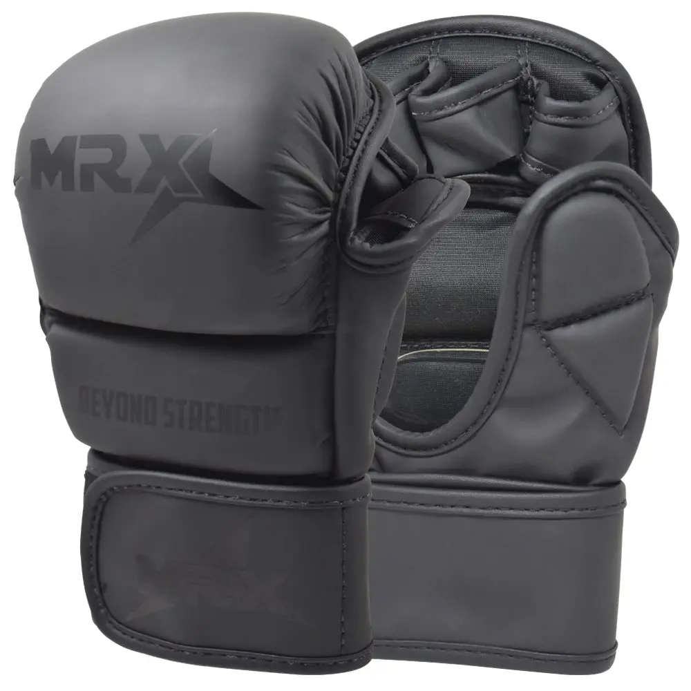 MRX Boxing Sparring Shooter Gloves - 7 oz, Impact Training Protective Hand Glove, Model 2524-BLK-L-XL, Impact Gloves