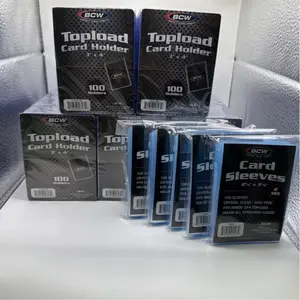 BCW 3X4 35pt 500 Toploaders for Standard Cards and 500 BCW Soft Sleeves