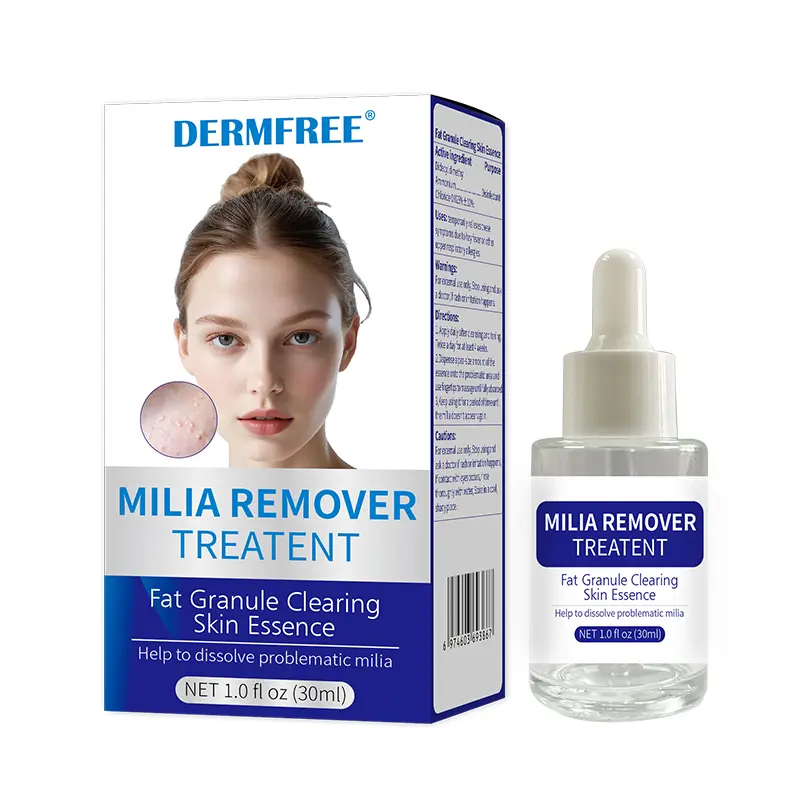 VAMY DERMFREE Milia Care Cleansing Essence Kit - 0.85 oz Liquid Serum with Salicylic Acid, Hyaluronic Acid, Brush, Mild Serum for Face, Skin Repair & Moisturizes Sensitive Skin tiktokshopspringglowup