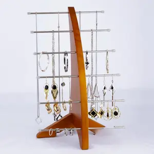 Jewelry Holder Organizer Necklace Holder, 6 Tier Adjustable Height Necklace Organizer Jewelry Display Stand Tree, for Necklace Earrings Bracelets Ring