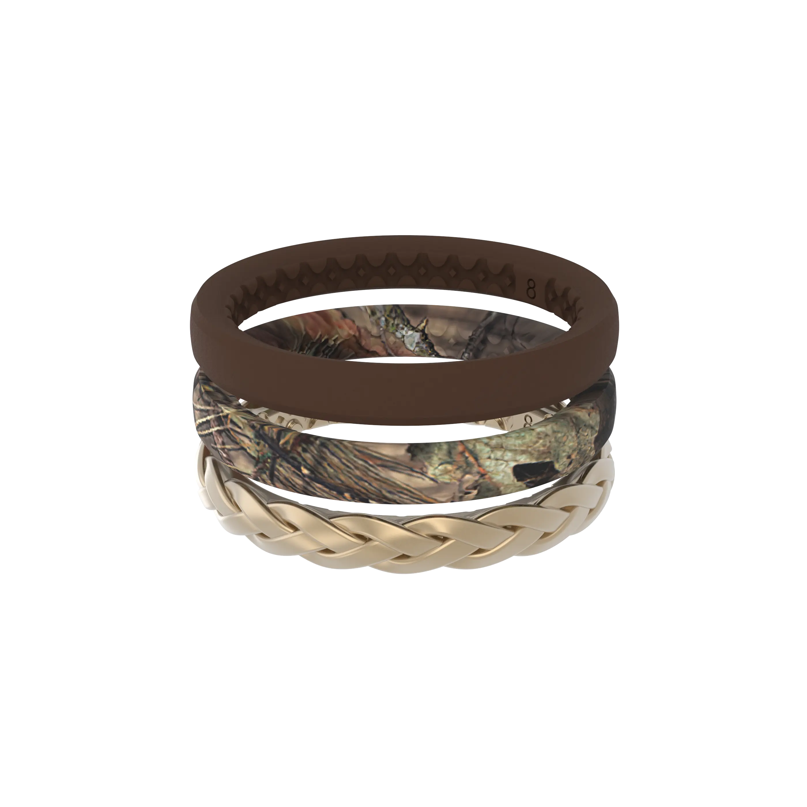 Groove Life Mossy Oak Breakup Country Stackable Camo Ring – Comfortable Hunting Silicone Ring for Women