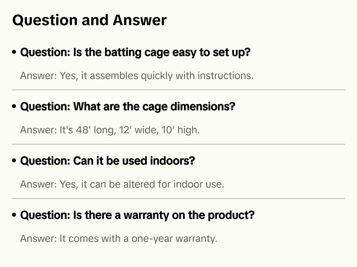 Baseball and Softball 48 Ft. Home Batting Cage