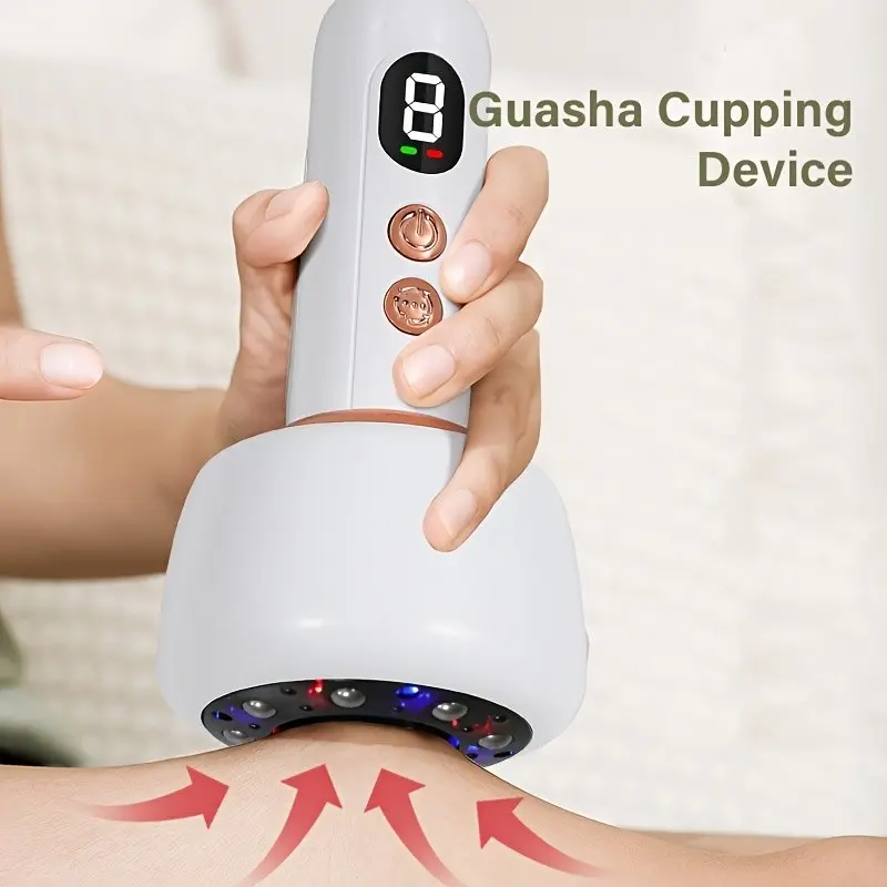 Smart 9-Level Adjustable Cupping Massager, Portable Electric Cupping and Gua Sha Massage Tool, 1200mah Battery, Full Body Cupping Device, Body Care Machine