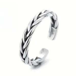 1pc Exquisite woven twisted toe ring, elegant circular minimalist design, summer beach dual-purpose ankle ring