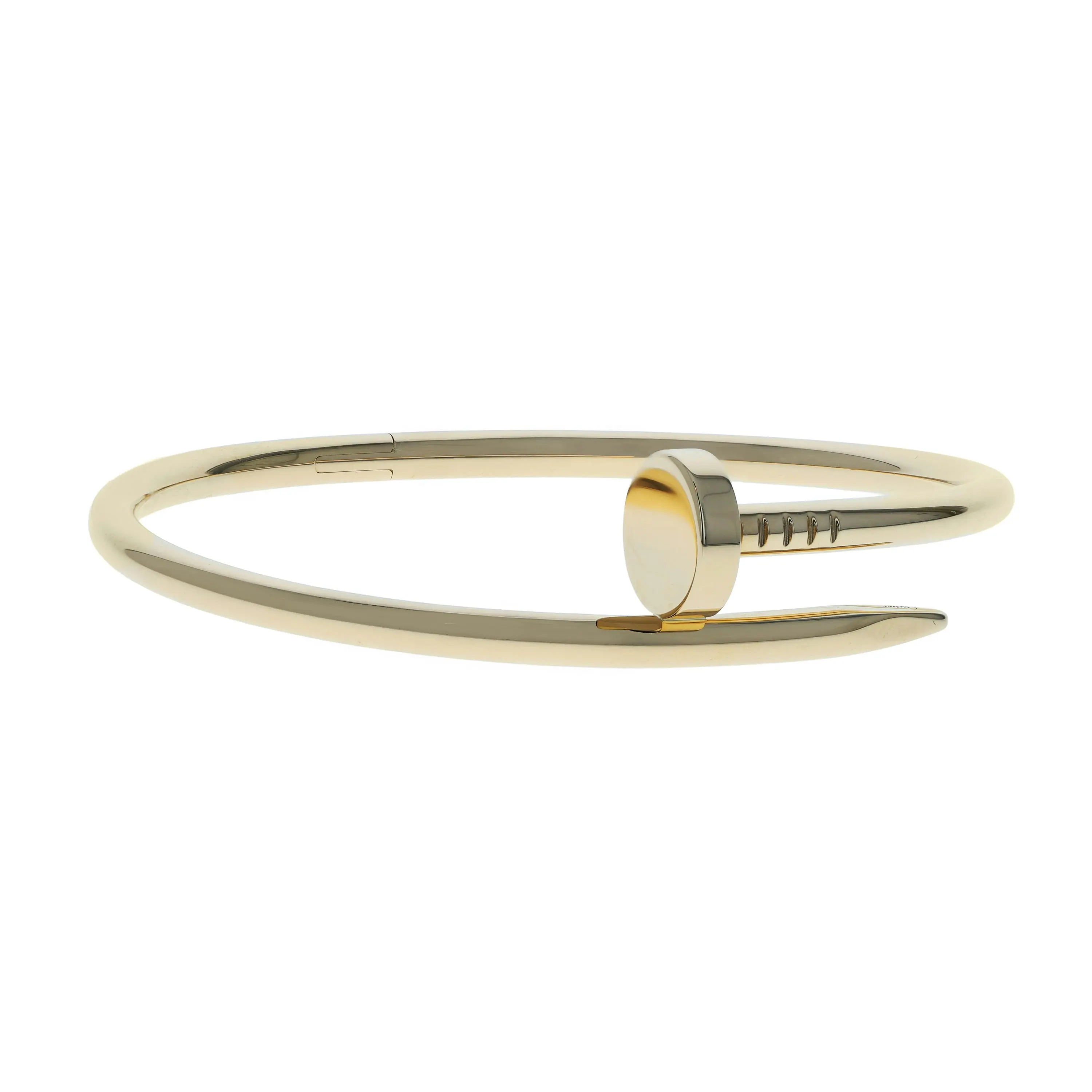 Pre-owned Cartier Juste Un Clou Bangle Bracelet Size 17