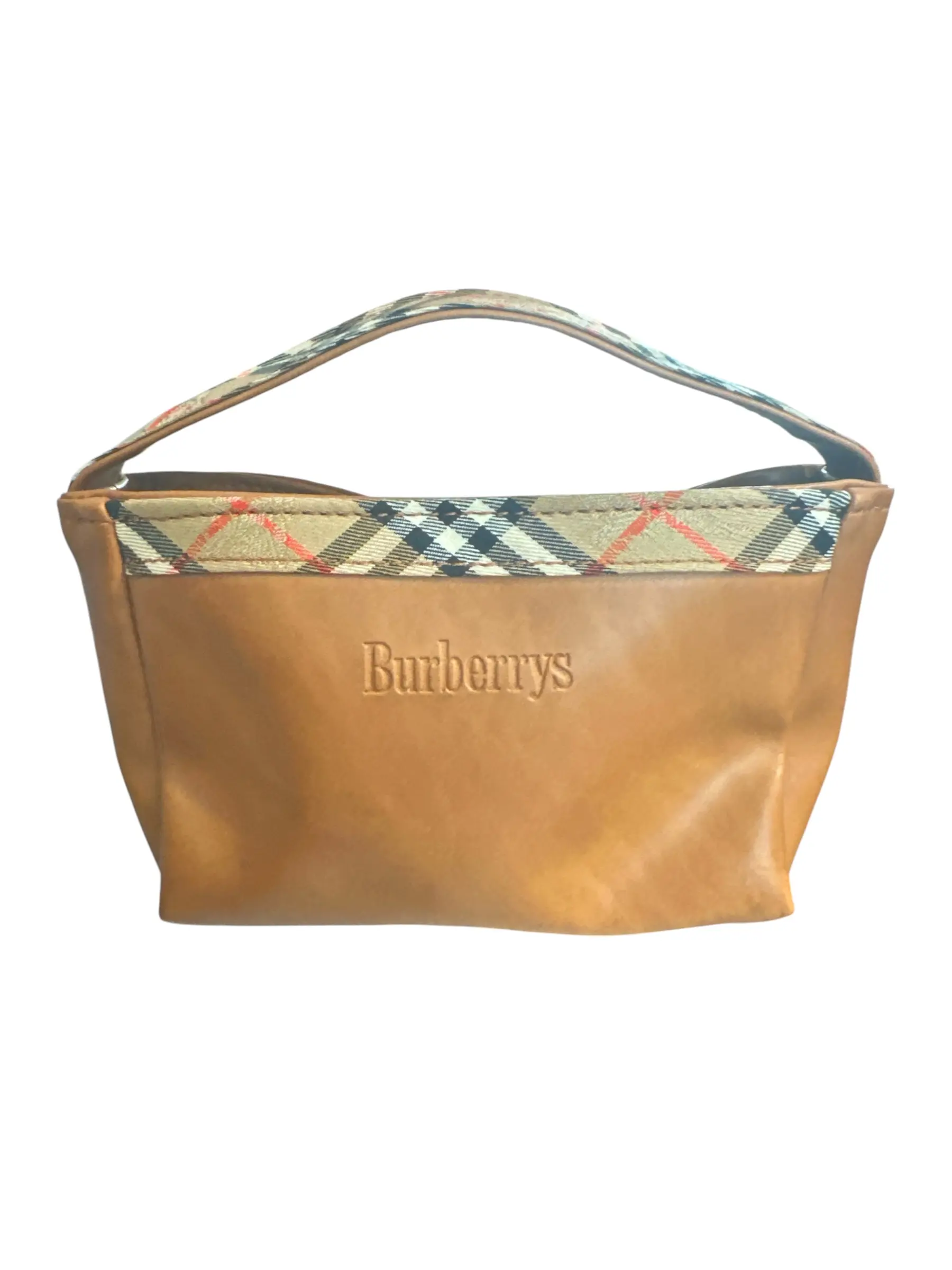 Pre-owned BURBERRY Leather Mini Bags Burberrys Brown Mini Bag with Novacheck Stripe