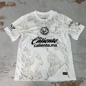 Juan24 25 Mexico LIGAMX Club America Soccer Jersey Home Goalkeeper Short Sleeve Jersey Fans Version Quick-drying