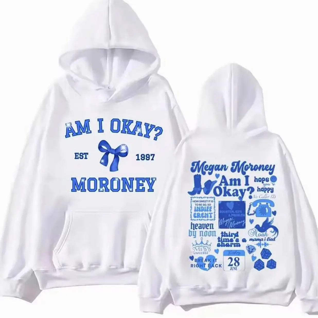 Hip Hop Megan Moroney Am I Okay Tour 2025 TShirt, Sweatshirt, Hoodie, Megan Moroney Tour Merch, Country Music Graphic Tee, Harajuku Hip Hop Pullover Tops F