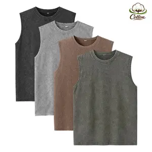2-3Pack Men's Washed Cotton Tank Broken-In Softness From Day One Hiking Lake Day Approved