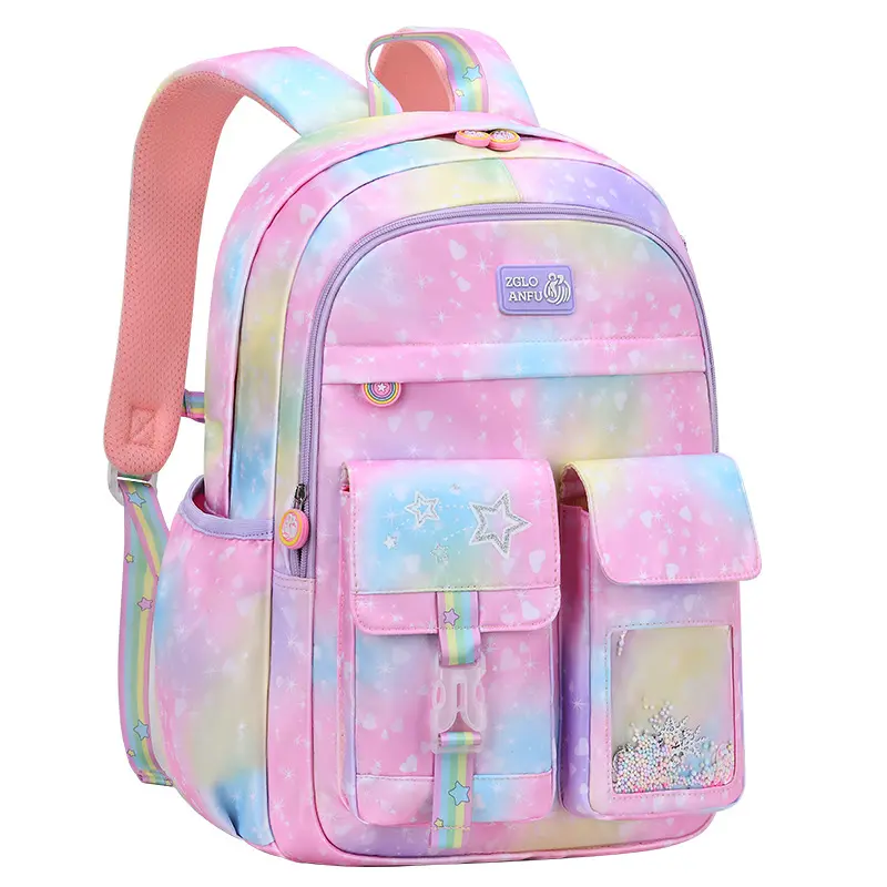 2026 Casual Printed Dreamy Backpack for School, Waterproof School Backpack colorful hues Bookbag for Middle School Teens Girls, Roomy Interior & Multi-Pockets