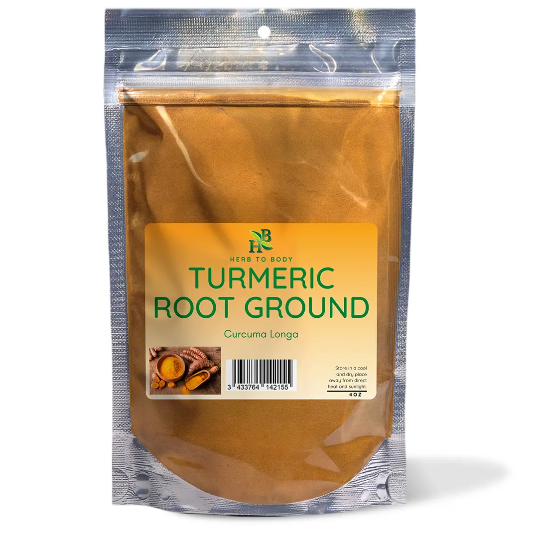 Ground Turmeric Root Powder - 4 oz, 1lb | Ideal for Culinary and Othe Uses | Herb To Body