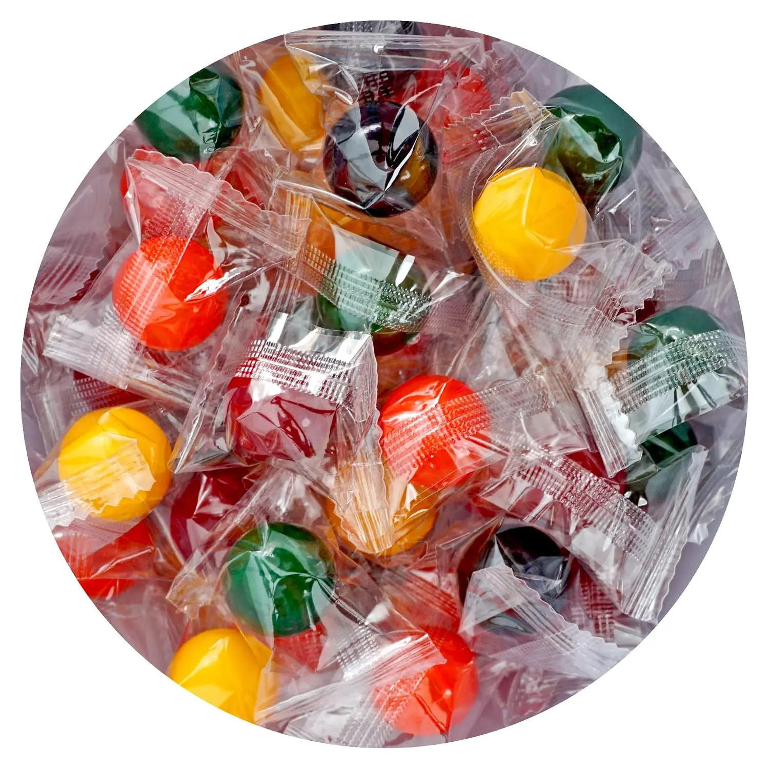 Jawbreakers Candy, 1 lb Bulk (Approx. 85 Pieces), Individually Wrapped Hard Candy Flavor Gummy Variety Pack Tropical Peelable