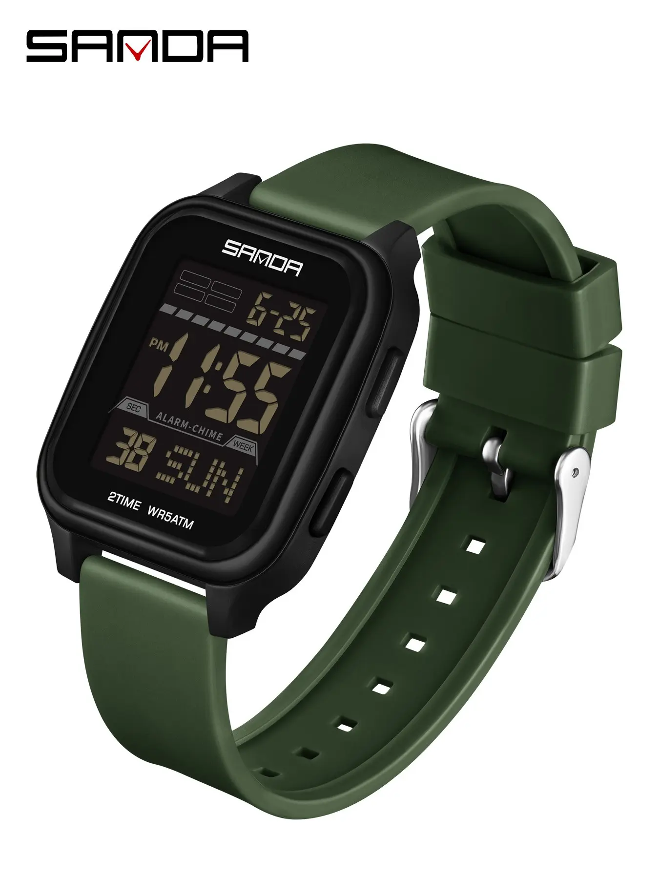 Rectangle Design Mens Lady Digital Watches, Electronic Watch, Waterproof Wristwatch, Brand Sports Watch For Men Women, Casual Business Wristwatch, Alarm Clock/Date/Week/Stopwatch/LED Backlight Neutral Watch, Holiday Birthday Gifts