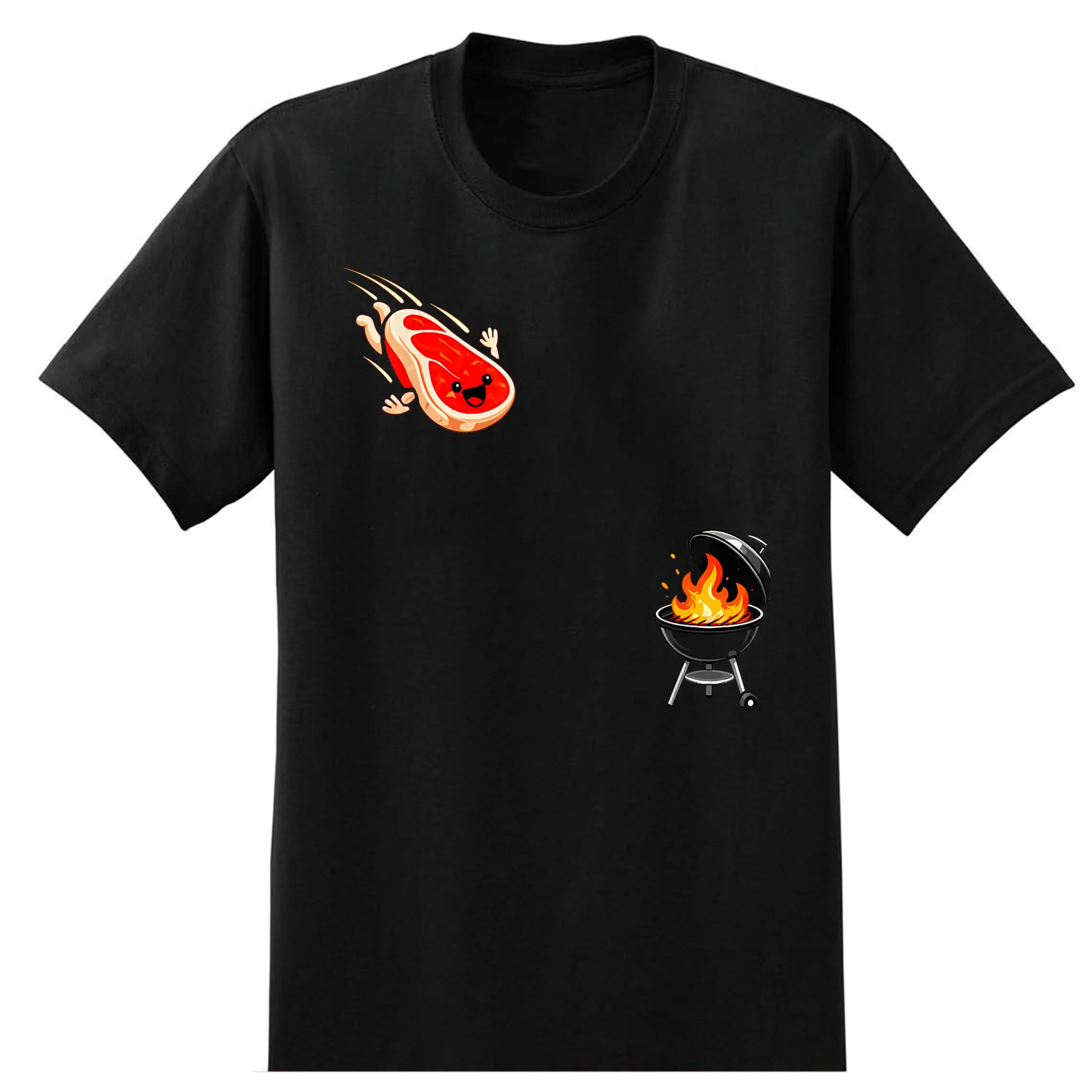 Steak Dive Funny Flying Steak BBQ Grilling Cookout T-Shirt