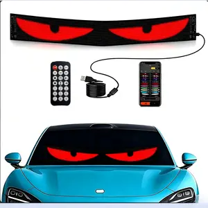 RAZEN PRO-RGB Devil Eyes LED Truck Light Bar - Bluetooth App Control, Customizable RGB, IP65 Waterproof Automotive Decorative Car Accessories for Night Driving & Party Use