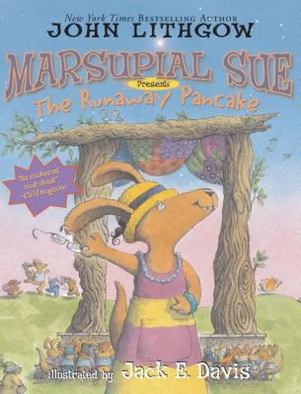 Used Kid Book - Marsupial Sue Presents the Runaway Pancake by John Lithgow (Paperback English) - Children's Book for Reading with Illustrated Lively Illustrations, Kid Books, Novel