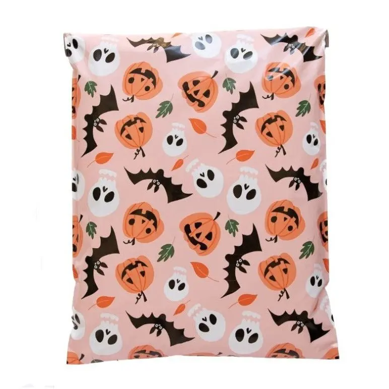 Halloween Pumpkin Poly Mailers Size 14x17 Colorful Shipping Bags