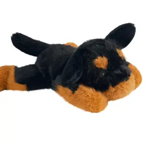 PEACHCAT Rottweiler Dog Plush Cute Dog Stuffed Animals Small Puppy Plushies Toy Pillow Gifts for Kids Black #summervibes