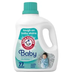 ARM & HAMMER Baby 77 Loads Hypoallergenic Liquid Laundry Detergent 100.5 fl oz Cuddly Clean Scent Tough on Baby Stains USA