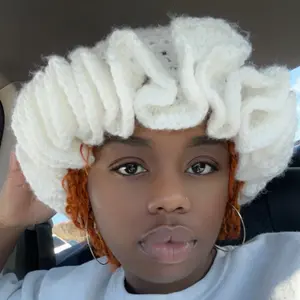 Crochet Hat, Ruffle hat, Fashion accessories, Hats for women, Spring fashion, Summer, fashion, Trendy accessories, multicolor