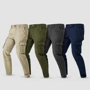 Men's Tactical Cargo Pants, Multi-Pocket Cotton Blend Utility Trousers, Streetwear & Outdoor Workwear