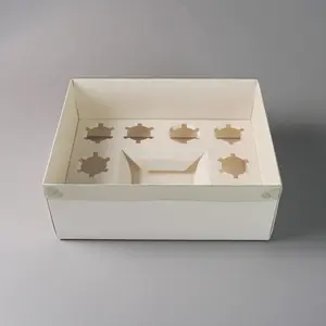 10 Sets Bento Cake Boxes with Clear Lids – Holds 1 Five-Inch Cake & 8 Cupcakes | Display Gift Boxes for Treats, Parties & Events | 100% Recyclable